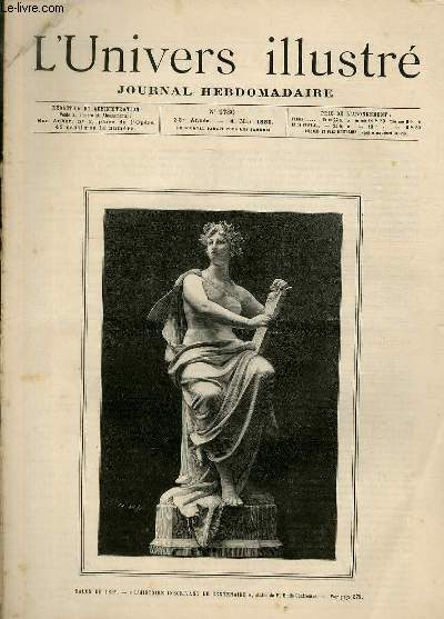 L'UNIVERS ILLUSTRE - TRENTE DEUXIEME ANNEE N 1780 Salon de 1889, 