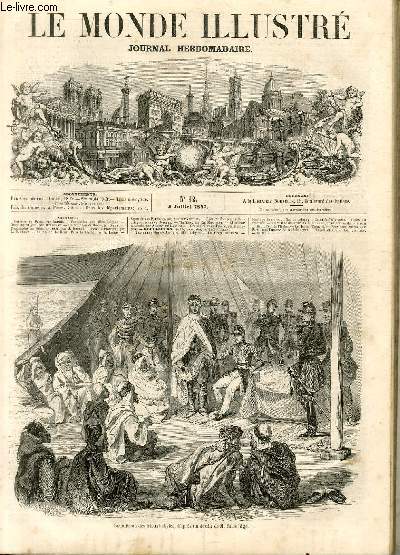 LE MONDE ILLUSTRE N12 Soumission des tribus kabyles, d'aprs un dessin de M. Jules Rigo