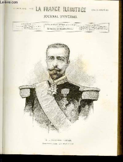 LA FRANCE ILLUSTREE N 876 - M.Le comte-Amiral Gervais, commandant la Division navale cuirass du Nord.