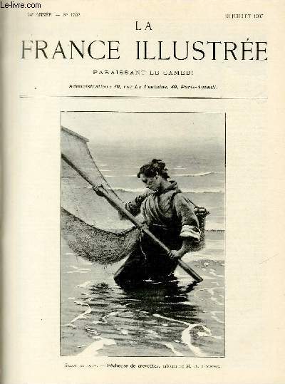 LA FRANCE ILLUSTREE N 1702 Salon de 1907 - Pcheuse de crevettes, tableau de M. A. Hagborg.