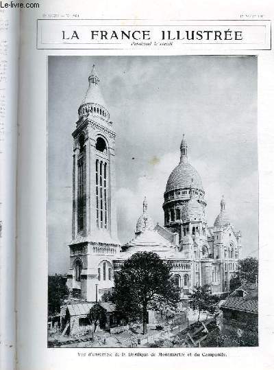 LA FRANCE ILLUSTREE N 1968 - Vue d'ensemble de la Basilique de Montmartre et du Campanile.