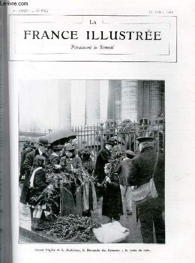 LA FRANCE ILLUSTREE N 2054 - Devant l'glise de la Madeleine, le Dimanche des Rameaux: la vente du buis.