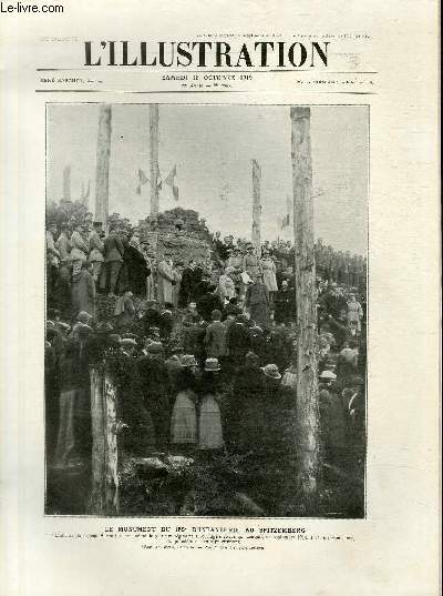 L'ILLUSTRATION JOURNAL UNIVERSEL N 3998 - Le monument du 152e d'Infanterie au Spitzemberg.