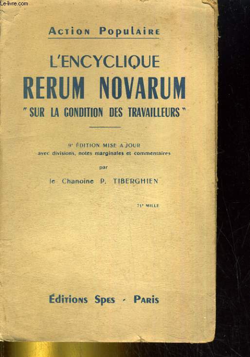 Action populaire - L'Encyclique Rerum Novarum 