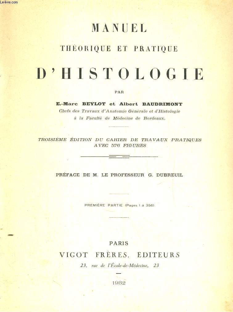 Manuel d'histologie