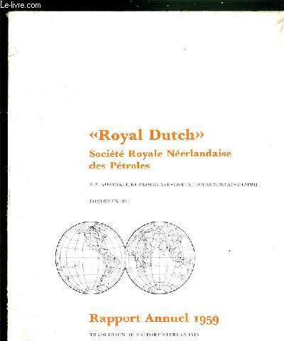 ROYAL DUTCH - Rapport annuel 1959