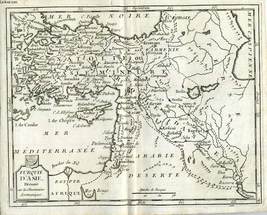 Atlas moderne ou collection de cartes sur toutes les parties du globe terrestre carte de la Turquie d'Asie, dresse sur les observations astronomiques