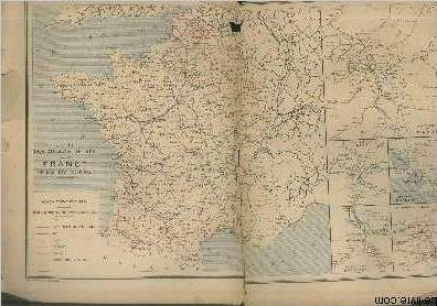 Carte des chemins de fers de la France, divise par rseaux.
