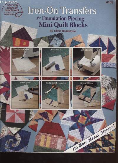 IRON-ON TRANSFERS for foundation piecing mini quilts blocks