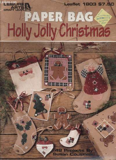 PAPER BAG holly jolly christmas