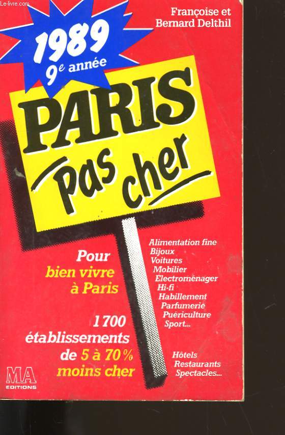 PARIS PAS CHER 1989.