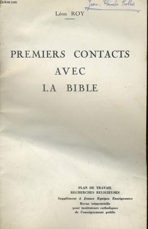PREMIERS CONTACTS AEC LA BIBLE