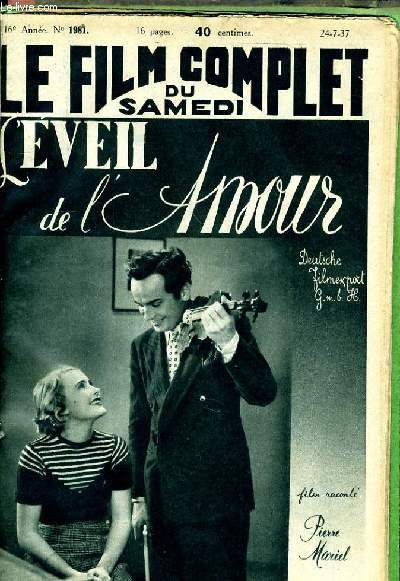LE FILM COMPLET DU SAMEDI N 1981 - 16E ANNEE - L'EVEIL DE L'AMOUR