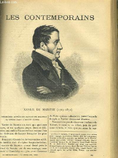 XAVIER DE MAISTRE (1763-1852)