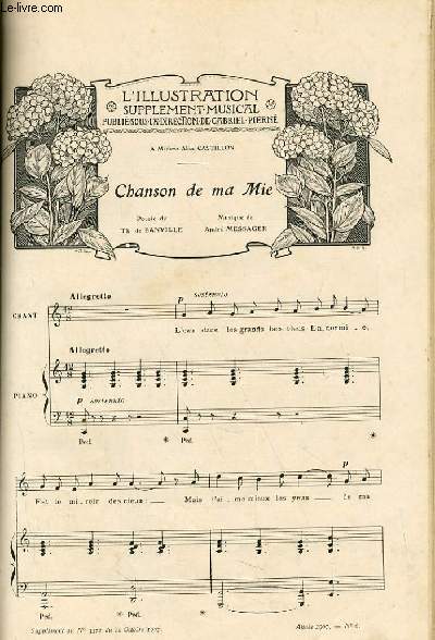 L'ILLUSTRATION SUPPLEMENTAIRE MUSICAL - Publi sous la direction de Gapriel Piern. Supplment au N3372 du 12 Octobre 1907. Anne 1907 - N6