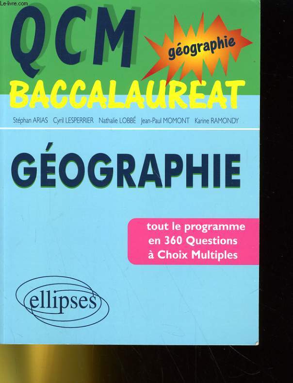 QCM BACCALAUREAT - GEOGRAPHIE