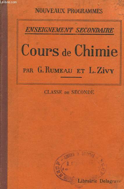 COURS DE CHIMIE - CLASSE DE SECONDE