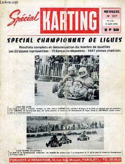 SPECIAL KARTING 15 ANNEE - N207 - SPECIAL CHAMPIONNET DE LIGUES