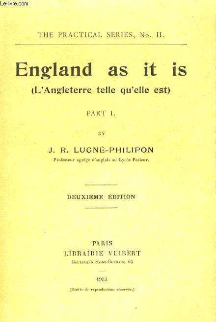 ENGLAND AS IT IS (L'ANGLETERRE TELLE QU'ELLE EST) PART I