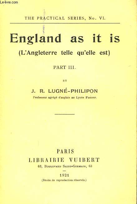 ENGLAND AS IT IS (L'ANGLETERRE TELLE QU'ELLE EST) PART III