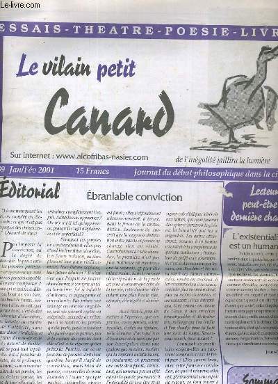 LE VILAIN PETIT CANARD N39. JOURNAL DU DEBAT PHILOSOPHIQUE DANS LA CITE.