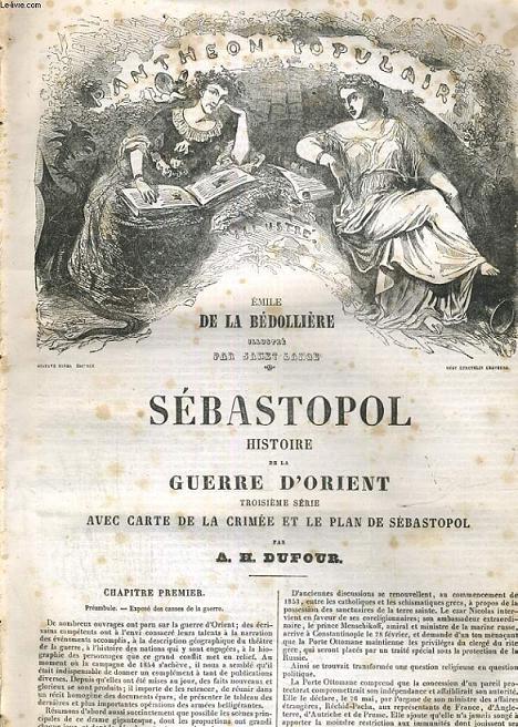 SEBASTOPOL, DE LA GUERRE D'ORIENT troisime srie,.