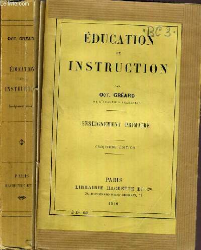 EDUCATION ET INSTRUCTION - ENSEIGNEMENT PRIMAIRE - 5me EDUCATION