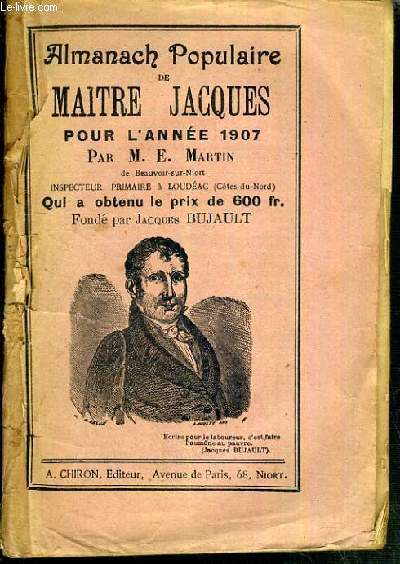 ALMANACH POPULAIRE DE MAITRE JACQUES POUR L'ANNEE 1907