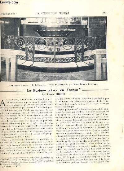 LA CONSTRUCTION MODERNE - 43e VOLUME (1927-1928) - FASCICULE N21 - L'ART MODERNE ET LE PAQUEBOT 