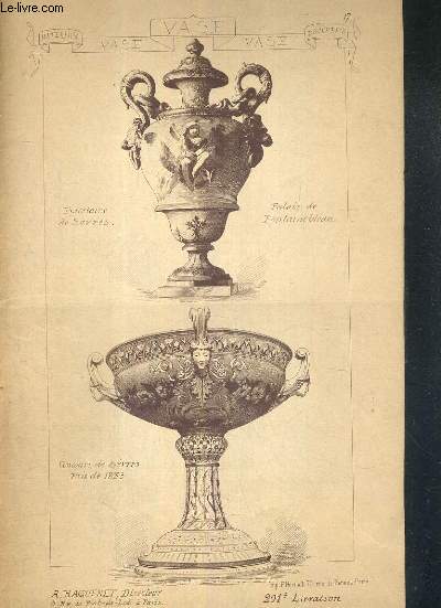 N201 - VASE - VASE - VASE - porcelaine de Sevres, palais de Fontainebleau concours de Sevres prix de 1883, vases japonais, mobilier du palais Versailles, vase d'amortissement, vase antique au muse britannique de Londres, vase de Pompei au muse Naples.