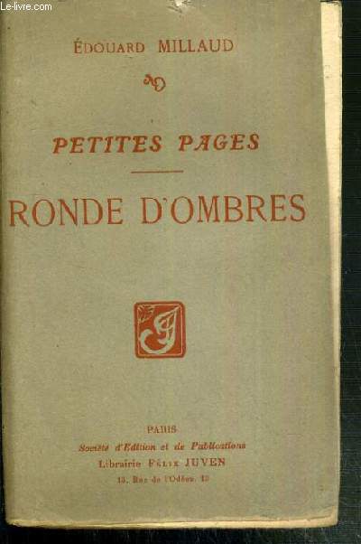 PETITES PAGES - RONDE D'OMBRES / ENVOI DE L'AUTEUR