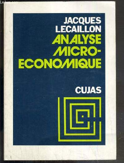 ANALYSE MICRO-ECONOMIQUE / COLLECTION INITIATION.