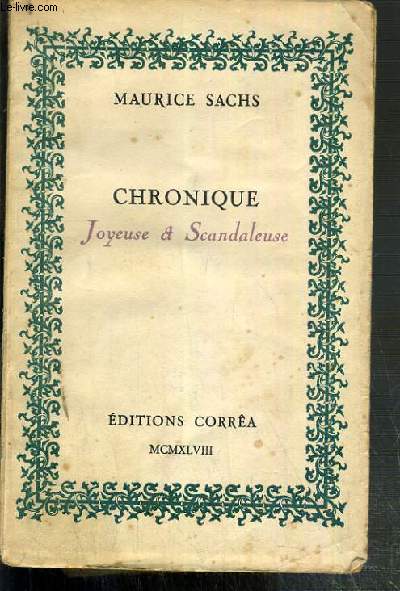 CHRONIQUE JOYEUSE & SCANDALEUSE