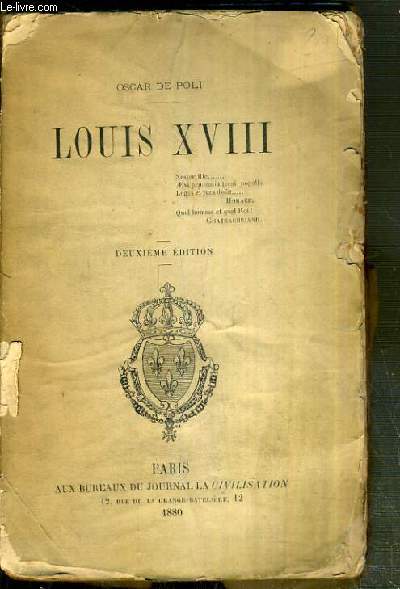 LOUIS XVIII - 2eme EDITION