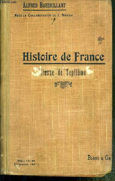 HISTOIRE DE FRANCE - CLASSE DE SEPTIEME
