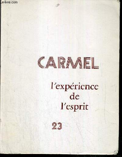 CARMEL N23 - 3eme TRIMESTRE 1975 - L'EXPERIENCE DE L'ESPRIT