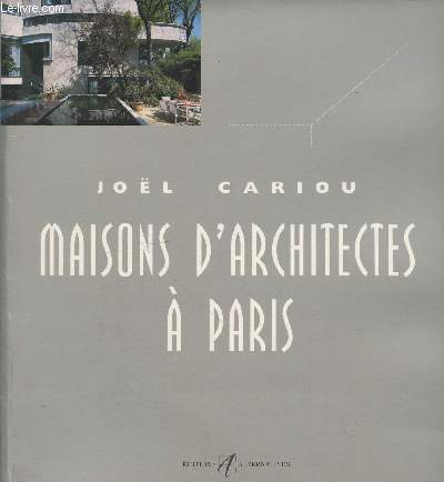 Maisons d'architectes  Paris volume VI