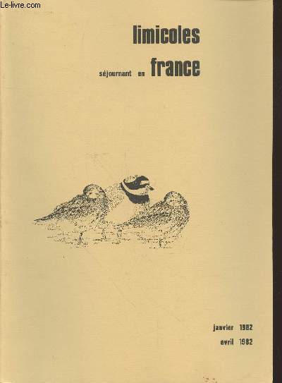 Limicoles sjournant en France Janvier-Avril 1982 - Convention n82/024