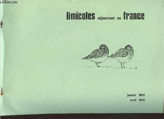 Limicoles sjournant en France Janvier-Avril 1984