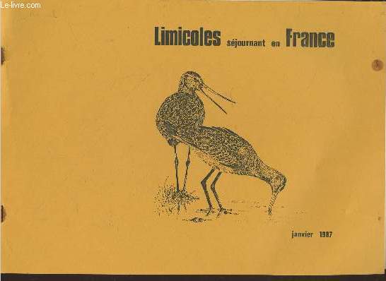 Limicoles sjournant en France Janvier 1987 - Convention de Recherches n87.19
