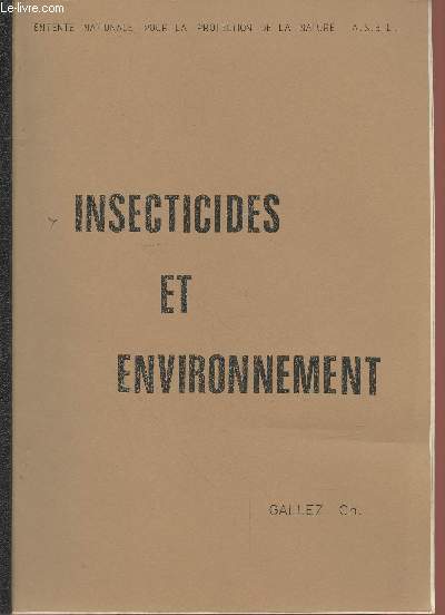 Insecticides et Environnement