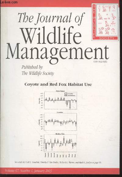The Journal of Wildlife Management Volume 67 Number 1 January 2003. Coyote and red fox habitat use. Sommaire: Temporal habitat partitioning and spatial use of coyotes and red foxes in east-central Illinois - etc.
