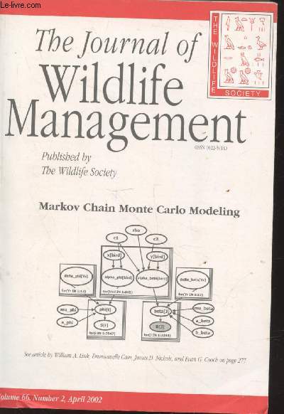The Journal of Wildlife Management Volume 66 Number 2 April 2002. Markov chain Monte Carlo modeling. Sommaire: Using multiple-treatment levels as a means of improving inference in wildlife research - etc.