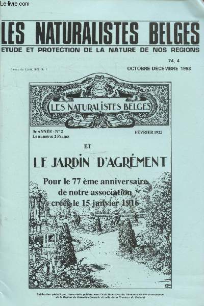 Tir  part : Les Naturalistes Belges Vol.74 n4 Octobre-Dcembre 1993 : Quelques aspects de la pollution sur la Cte belge.