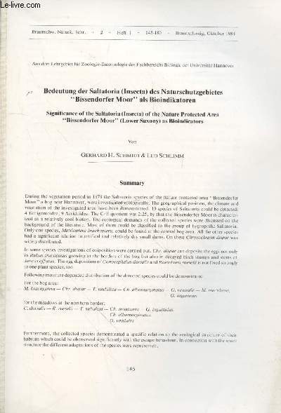 Tir  part : Braunschw. Naturk. Schr. Vol.2 n1 : Bedeutung der saltatoria (insecta) des Naturschutzgebietes 