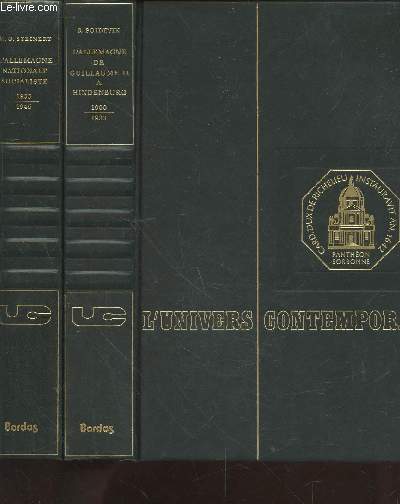 L'Allemagne impriale et rpublicaine 1900-1933 - L'Allemagne nationale -socialiste 1933-1945 (en deux volumes) - (Collection: 
