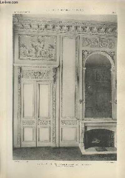 Maison de M. Letellier rue Royale n11 : Grand Salon du premier tage - Hauteur sous corniche : 5m13 - Planche n6 en noir et blanc extraite de l'ouvrage 