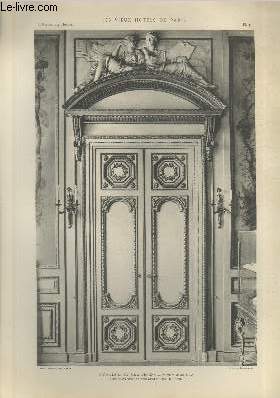 Htel de la Tour d'Auvergne : Porte du Grand Salon, boiseries provenant du grand salon de l'htel de Crillon- Planche n41 en noir et blanc extraite de l'ouvrage 