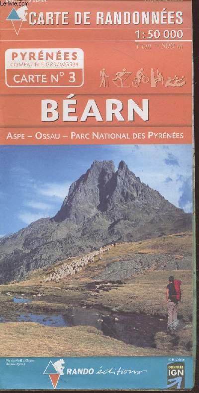 Pyrnes Carte n3 : Barn : Aspe- Ossau - Parc National des Pyrnes  Echelle : 1:50 000 (Collection :