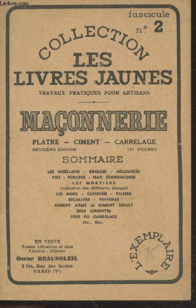 Maonnerie : Platre - Ciment - Carrelage (Collection : 